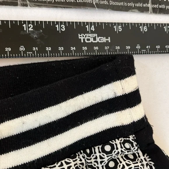 Vanilla Star size large Black & White print silky joggers black tux strip - Picture 6 of 14